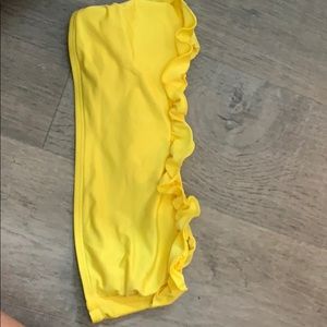 Strapless yellow top
